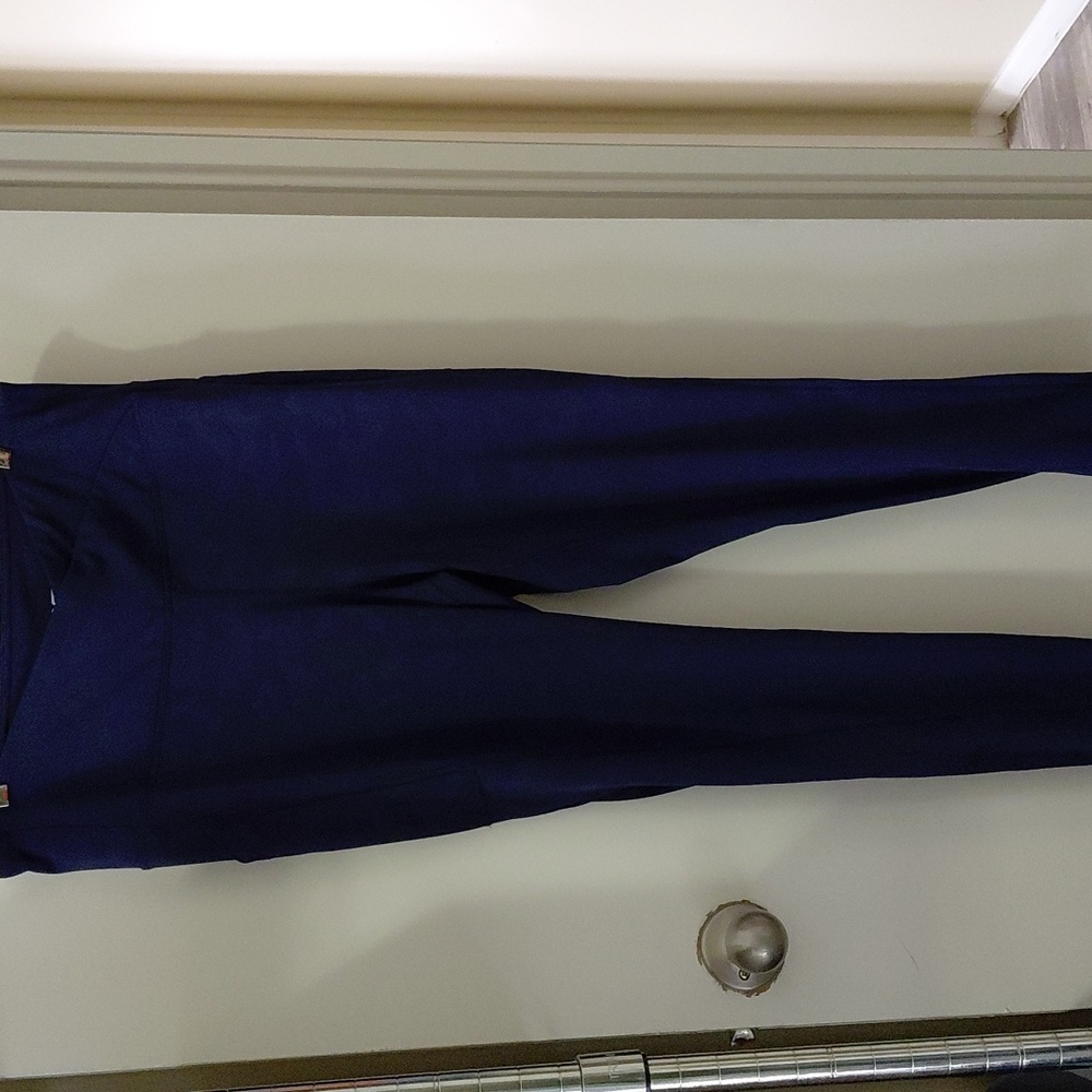 Navy Blue High-Waisted Leggings